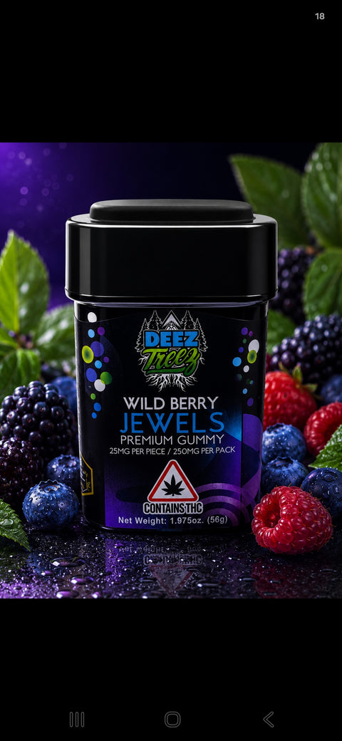 Deez Treez Jewels 250mg THCa Solventless Premium Gummy