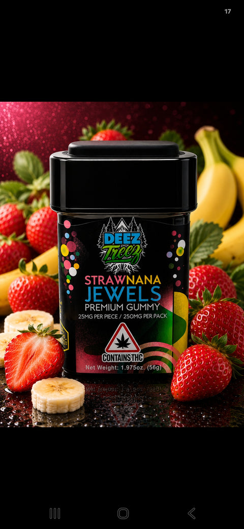 Deez Treez Jewels 250mg THCa Solventless Premium Gummy