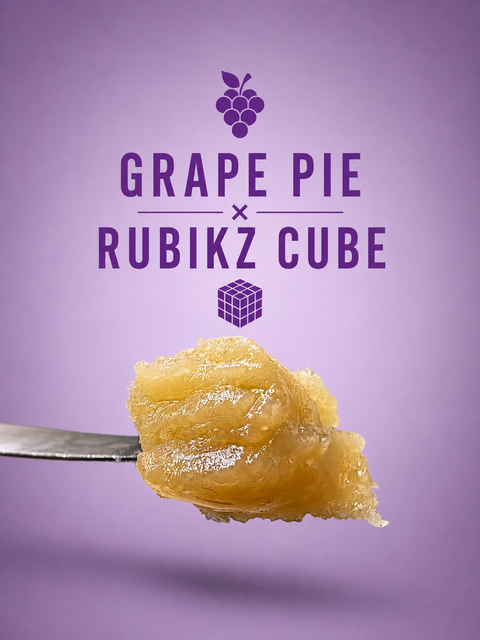 1g Grape Pie x Rubikz Cube THCa Rosin 149-70u | Deez Treez