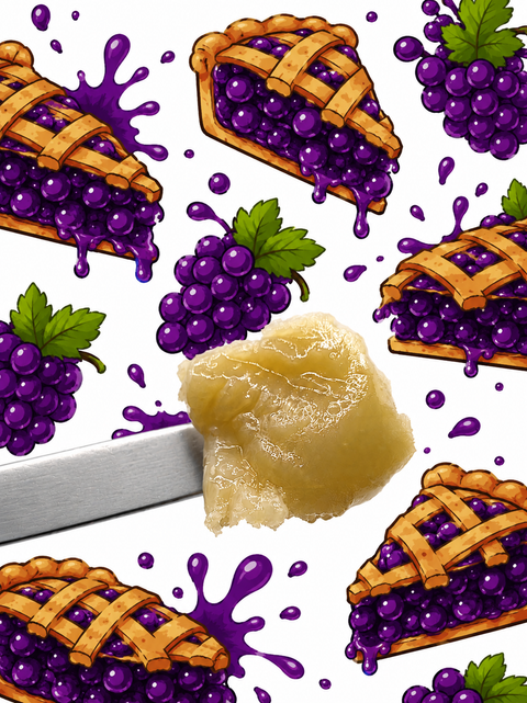 1G Grape Pie THCA Rosin 149u-70u | DEEZ TREEZ